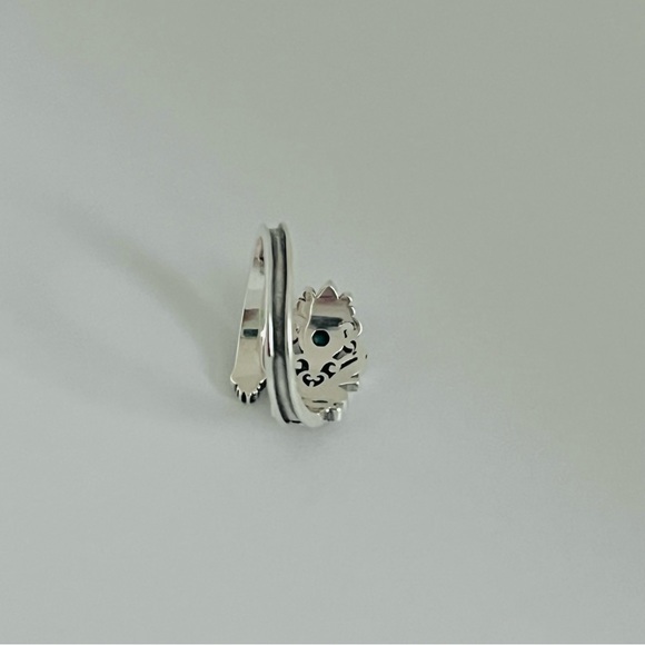 Sterling silver turquoise ring, wrap around ring, wrap around turquoise ring - Picture 12 of 15